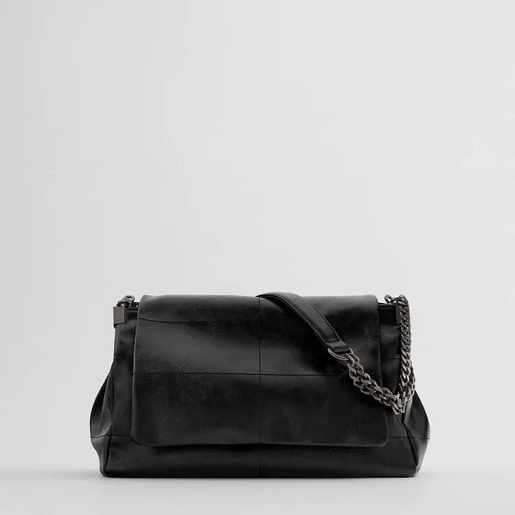 ROCK STYLE FLAP SHOULDER BAG Ecru ZARA United States