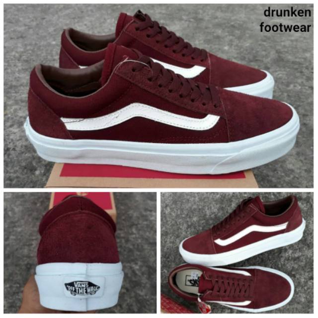 Vans merah 2024 maroon ori