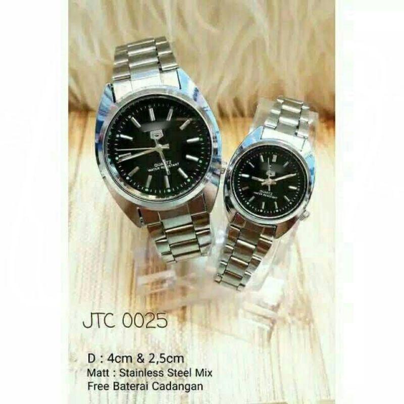 Jual bisa COD Jam Tangan Couple Pria Wanita Rantai Polos Tebal