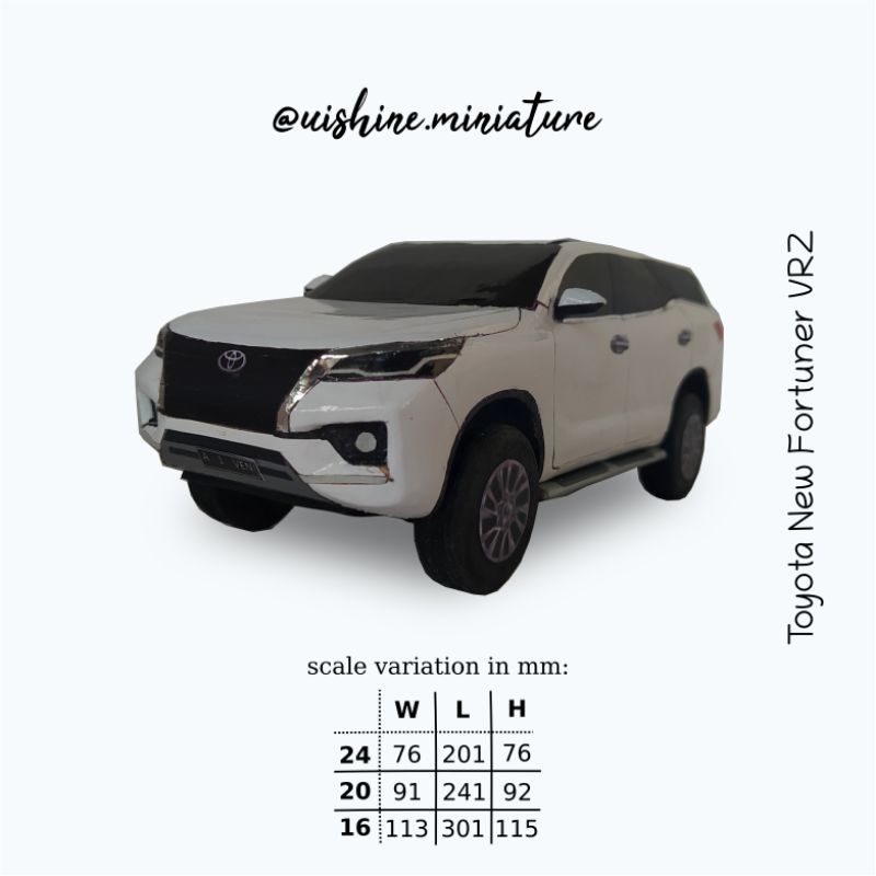 Toyota fortuner diecast clearance model