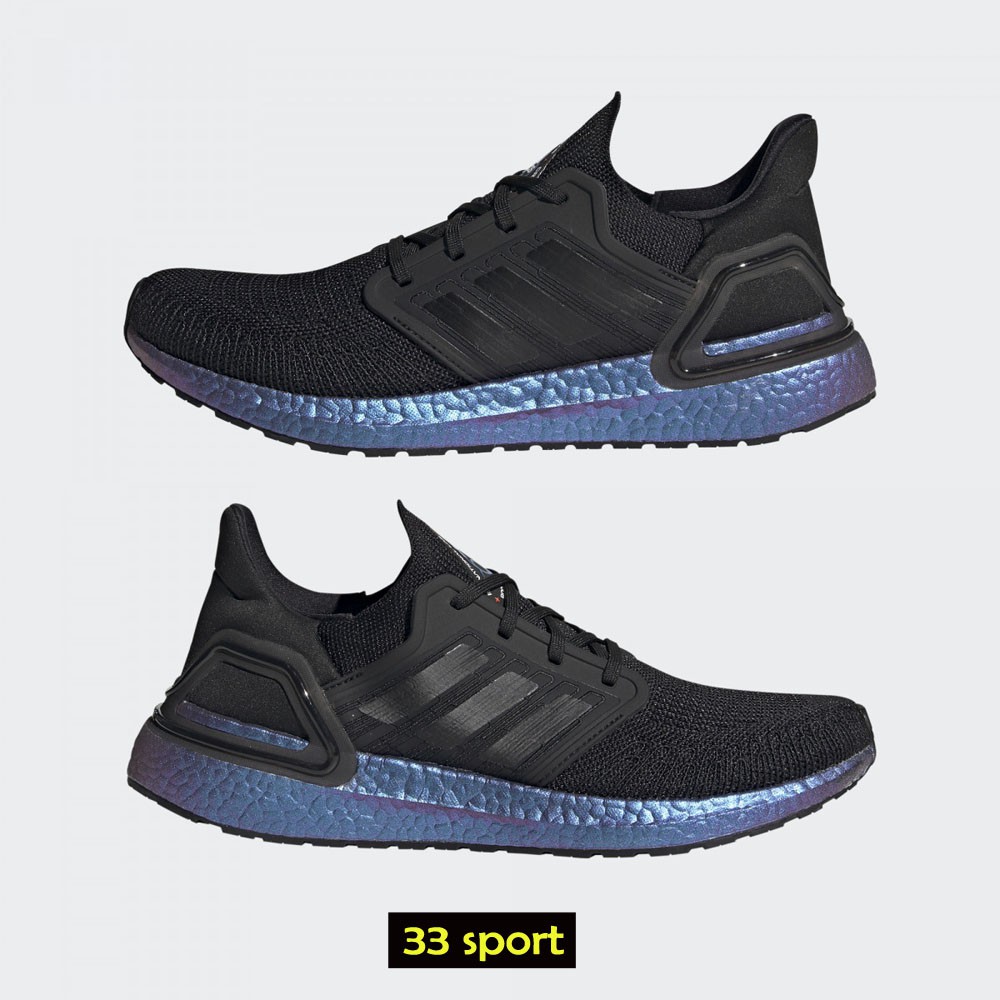 Adidas ultra boost 20 black best sale and purple