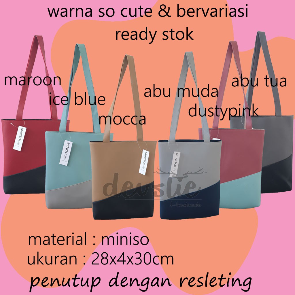 Tote bag 2025 miniso shopee