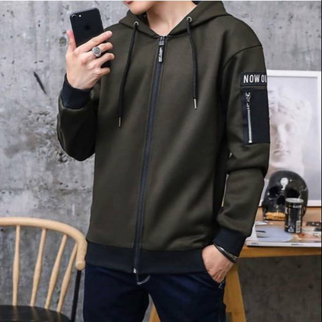 Jaket hoodie clearance bomber