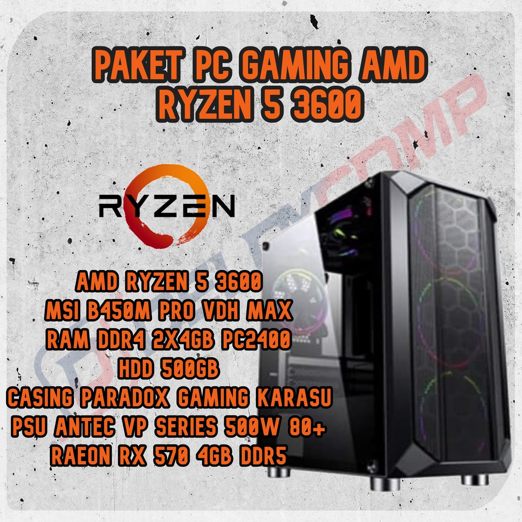 Ryzen 5 3600 discount rx 570 4gb