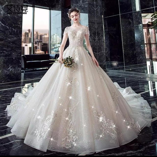 Jual Gaun Pengantin Wedding Dress Bridal Gown Kebaya Pernikahan Import Trailing Ekor Tail Blink Shopee Indonesia