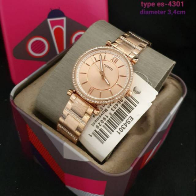 Jual FOSSIL ES 4301 rose gold Shopee Indonesia