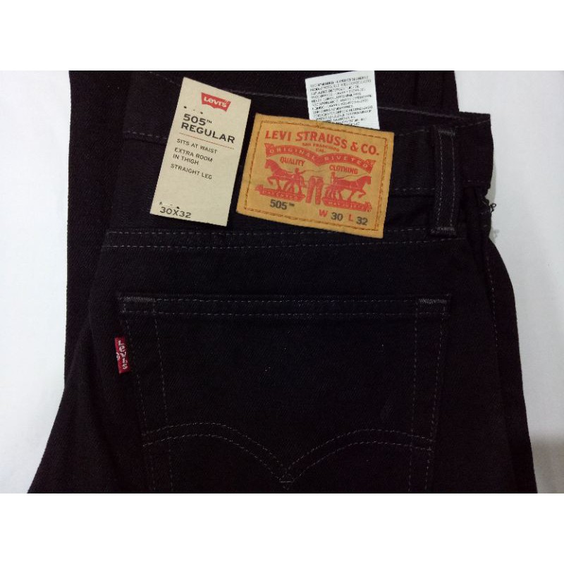 Jual Levi s 505 Original Regular Straight Hitam Celana Jeans