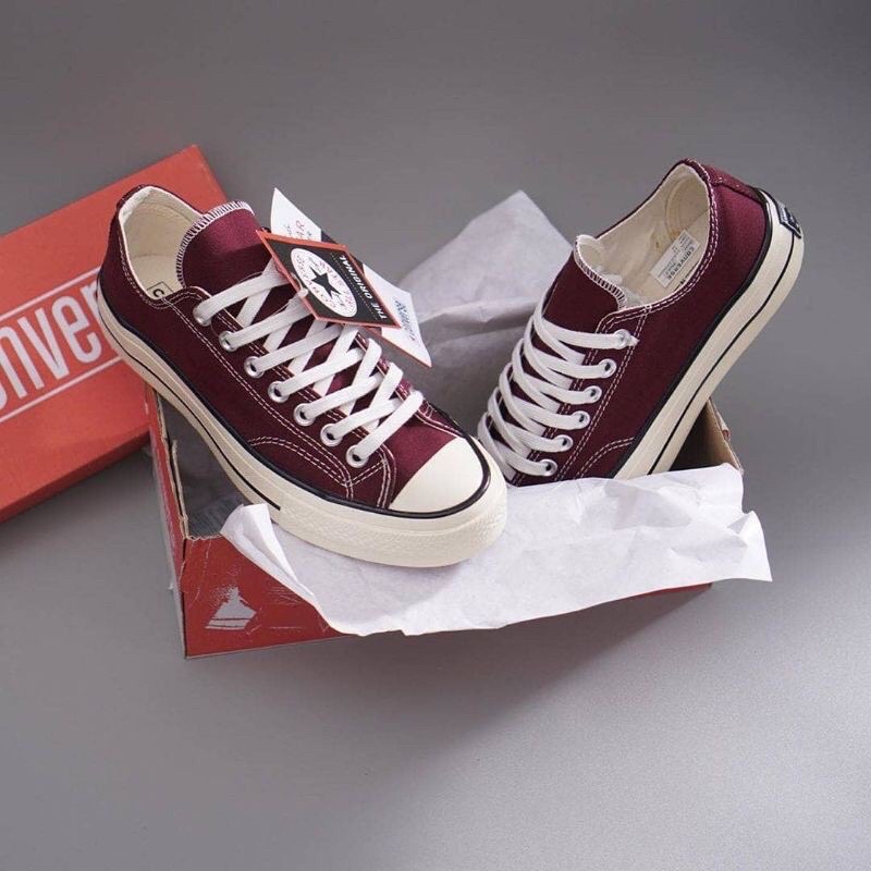 Jual 100 Premium Sepatu Converse 70s Low Maroon Burgundy Premium