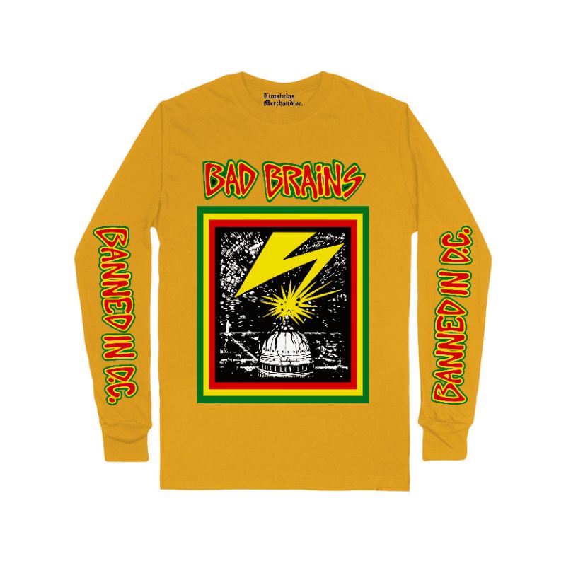 Jual BAD BRAINS / BANNED IN DC LONGSLEEVE YELLOW / TAG NSA