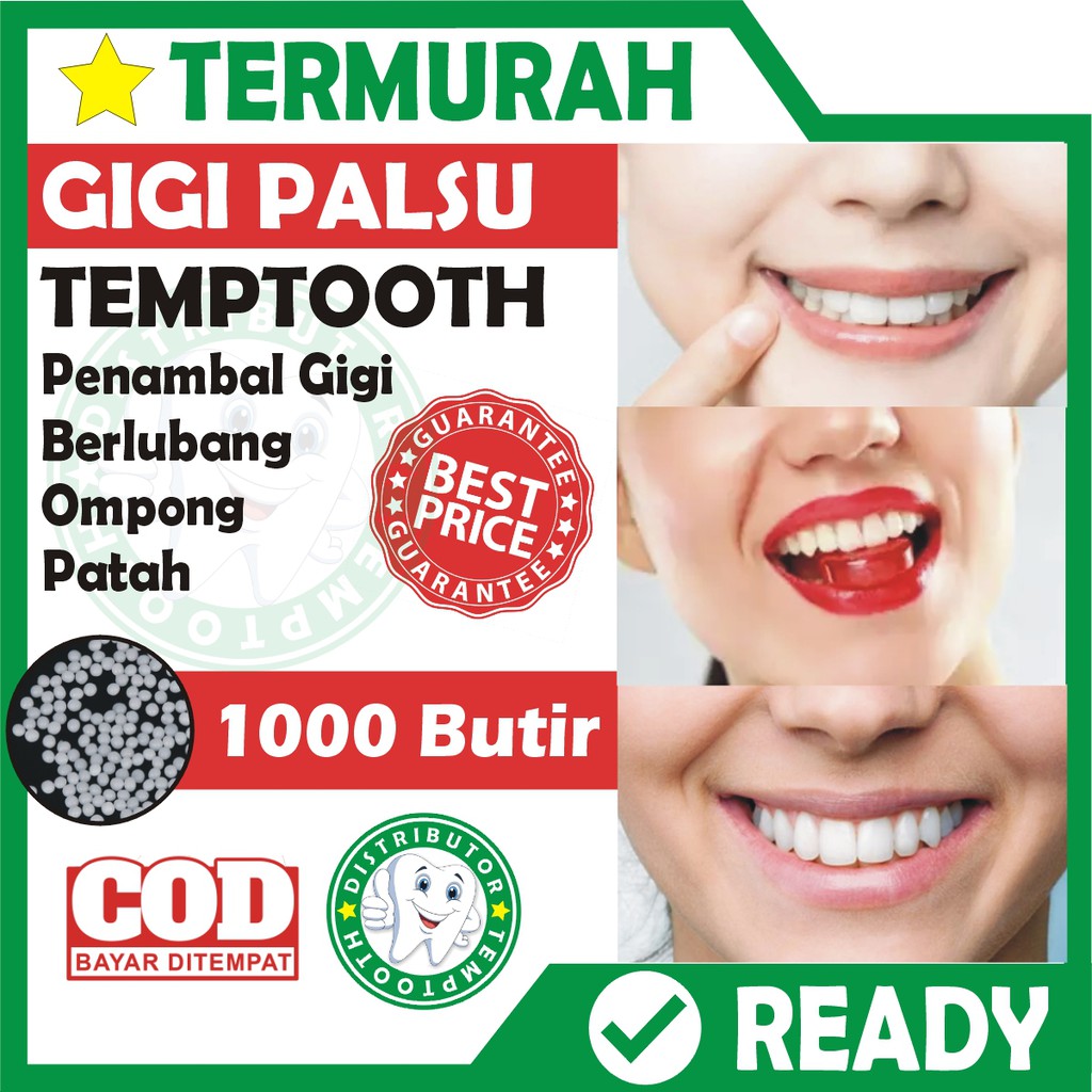 Promo 1000 Butir Temptooth Temp Tooth Lem Gigi Bahan Tambal Temporary  Diskon 42% di Seller Fleurr Shop - Wanasari, Kab. Bekasi