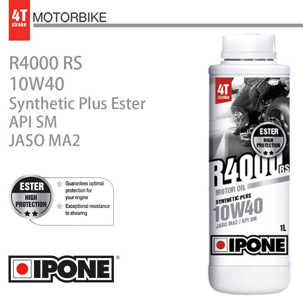 Jual IPONE R4000 Rs 10W40 - Oli Mesin Motor 4T Synthetic Ester 1Lt