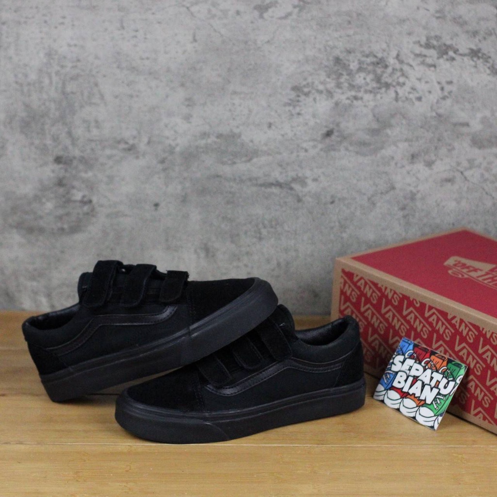 vans old school hitam polos