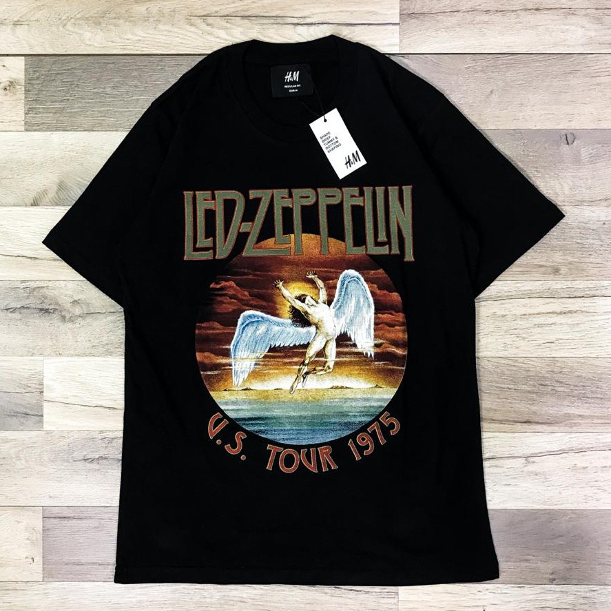 Jual KAOS TSHIRT H M LED ZEPPELIN BAND SERIES BLACK AUTHENTIC