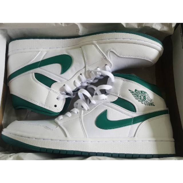 Air jordan 1 cheap mid white mystic green