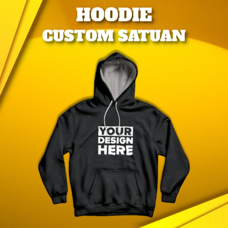 Jual HOODIE CUSTOM SATUAN SABLON JAKET SWEATER ZIPPER JUMPER