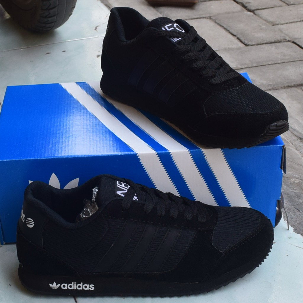 Sepatu adidas neo city racer full black sale