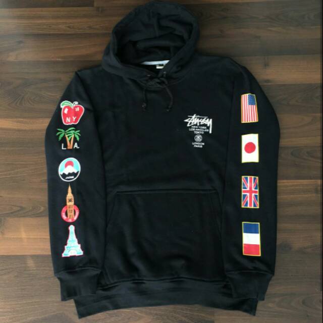 Harga hoodie stussy discount world tour original