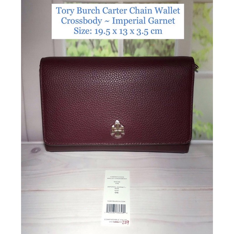 Tory burch carter chain wallet crossbody hot sale