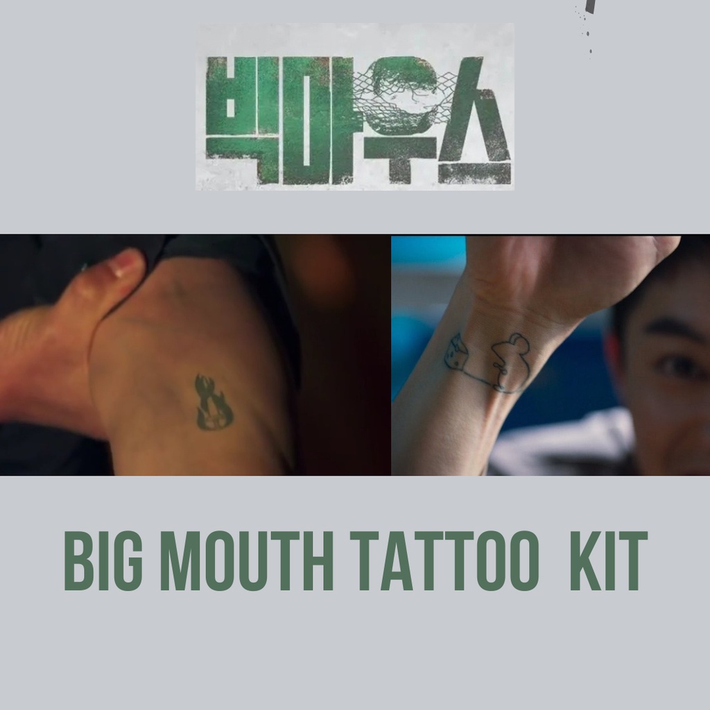 Jual Big Mouth Henna Tattoo Kit - Tato motif Drama Korea Lee Jong Suk