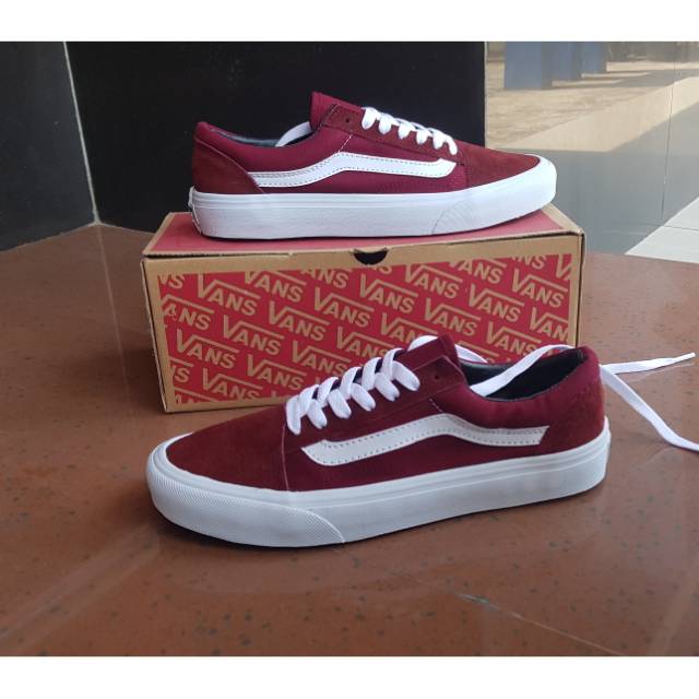 Vans old clearance skool maroon original