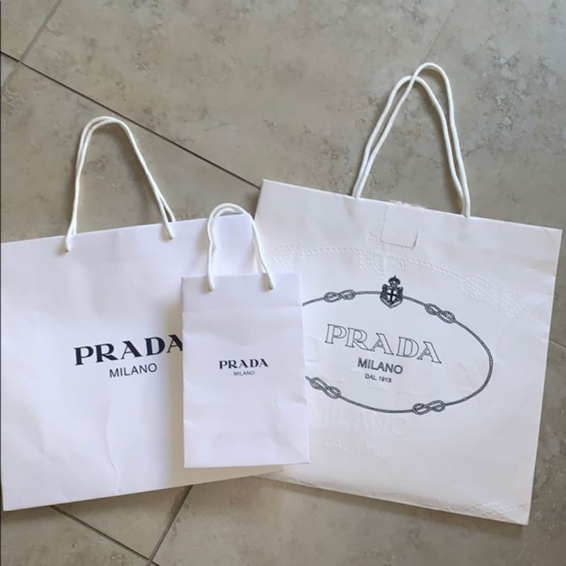 Prada paper bag hot sale