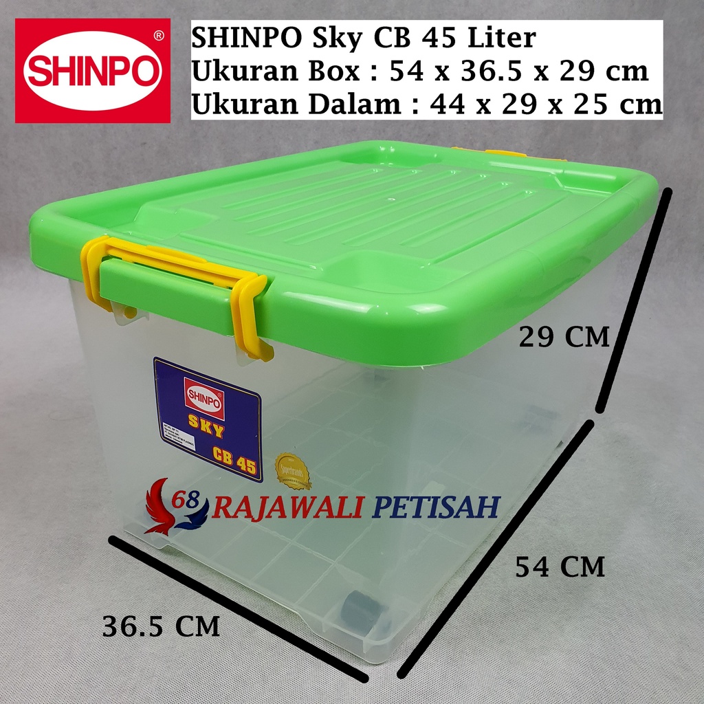 Box Container Shinpo Ukuran Cb 25-30-45-52-70-82-95-130-150-195 Liter - 25  Liter