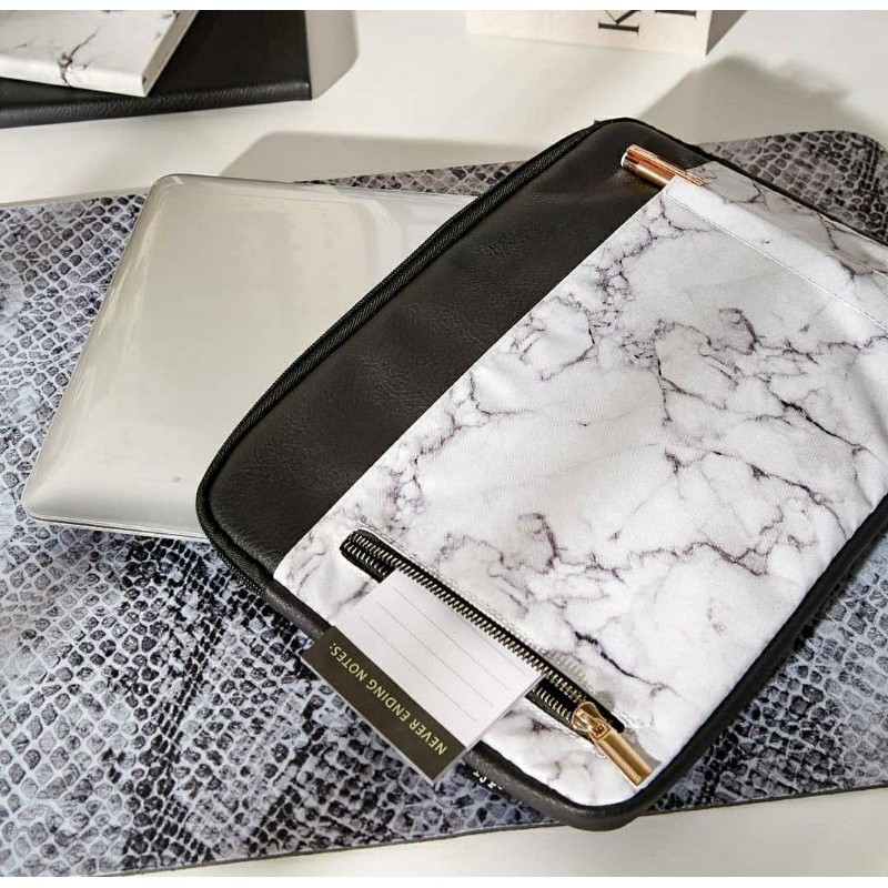 Typo marble outlet laptop case