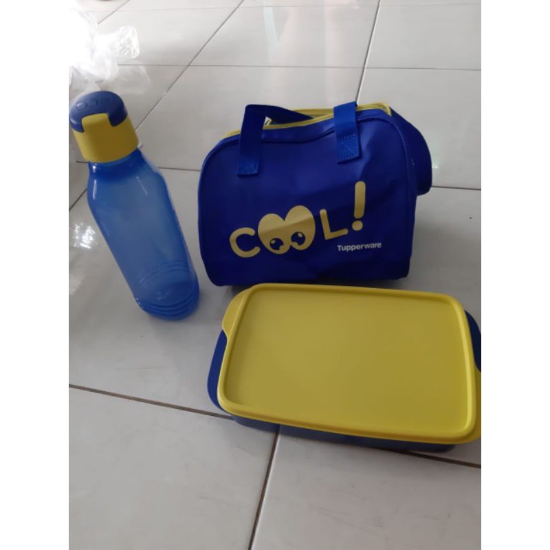 Jual TUPPERWARE Cool Teen Lunch Box Divided Lunch Box 1pcs di