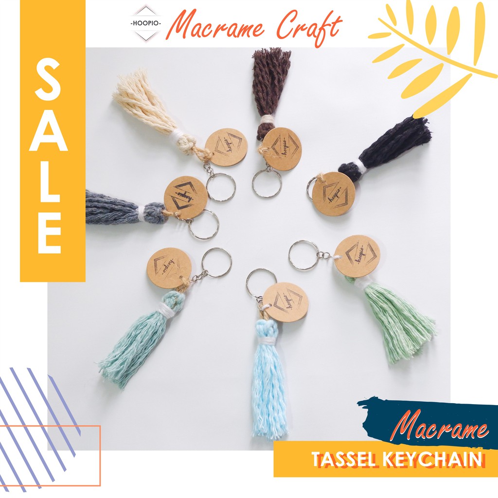 Jual Macrame Keychain, Gantungan Kunci