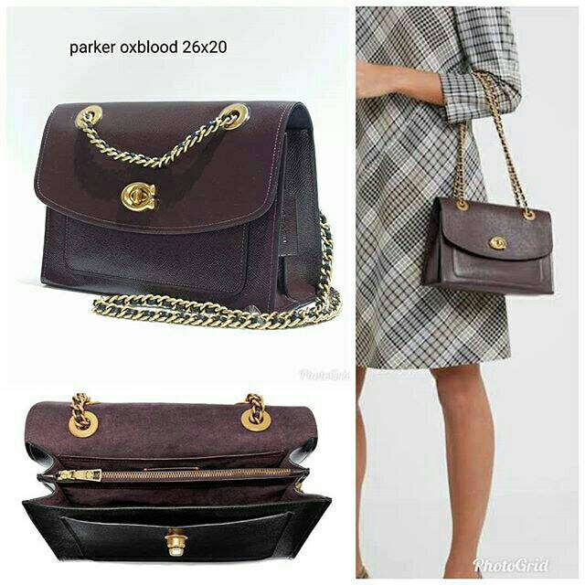 Coach parker store oxblood