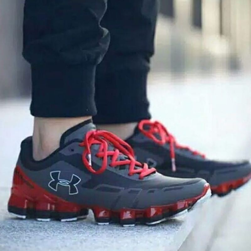 Under armour scorpio black hot sale red