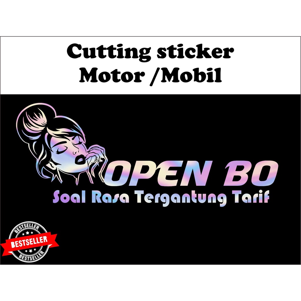 Jual Terbaru !! Cutting sticker Open BO , Stiker Open BO, stiker kata kata  keren | Shopee Indonesia