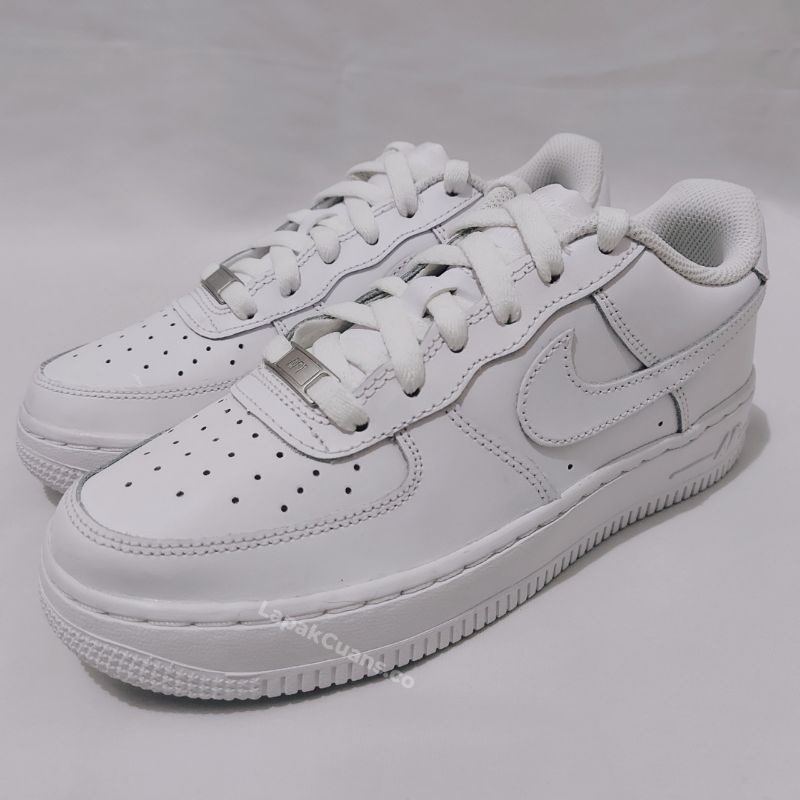 NIKE AIR FORCE 1 '07 TRIPLE WHITE GREEN WOMEN/GIRL GS MULTI SIZE *NEW * AF1