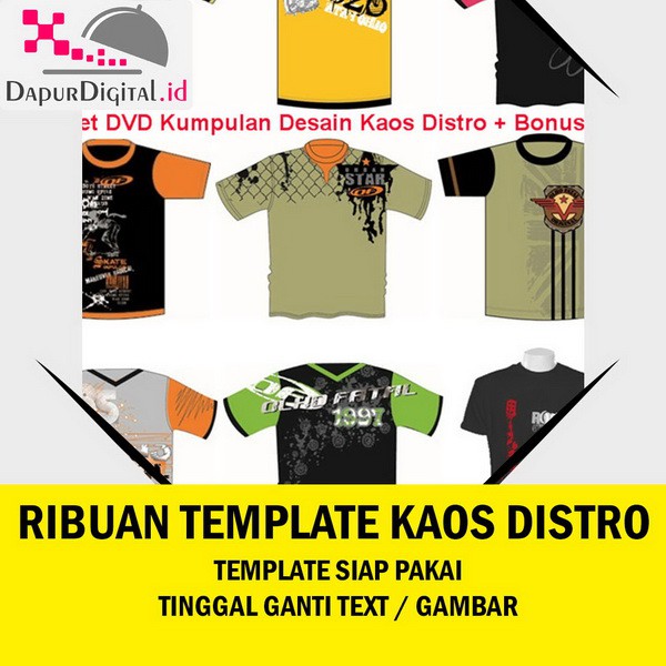 Template desain outlet kaos