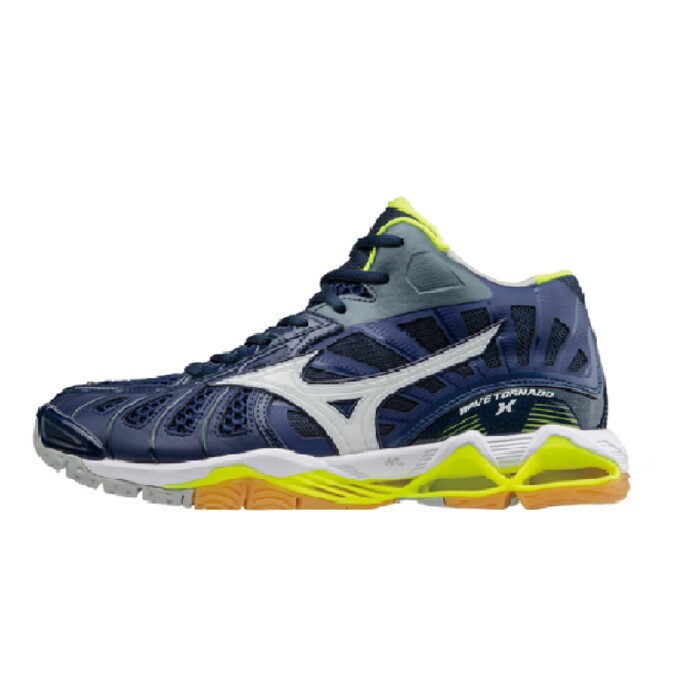 Jual SEPATU VOLI MIZUNO WAVE TORNADO X MID BLUE DEPTHS WHITE