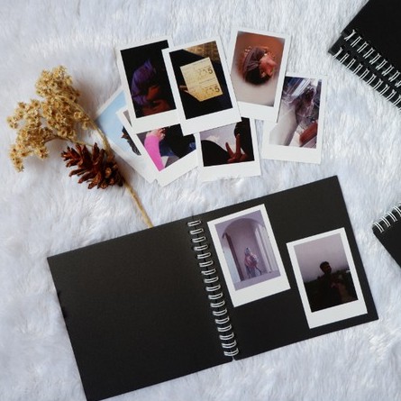 Jual Buku jurnal album diary polaroid hitam kado perpisahan anniversary  wisuda