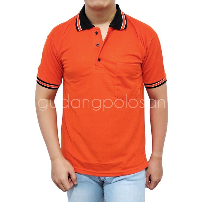 baju polo orange