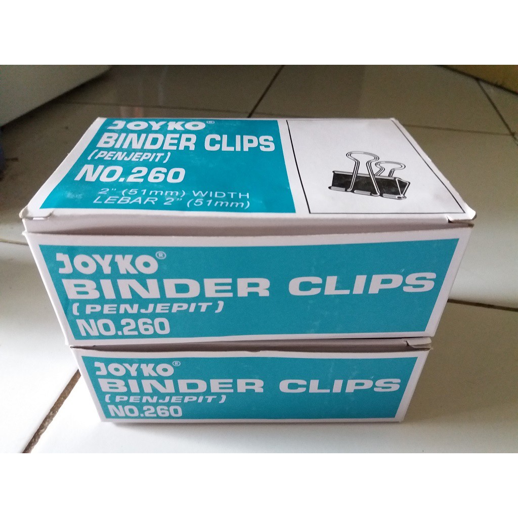 Binder Clip Joyko 260 (1 kotak besar isi 12 pcs)