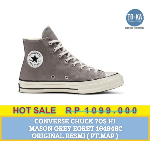 Jual Converse Chuck 70s Hi Mason grey 164946C ori resmi PT. MAP