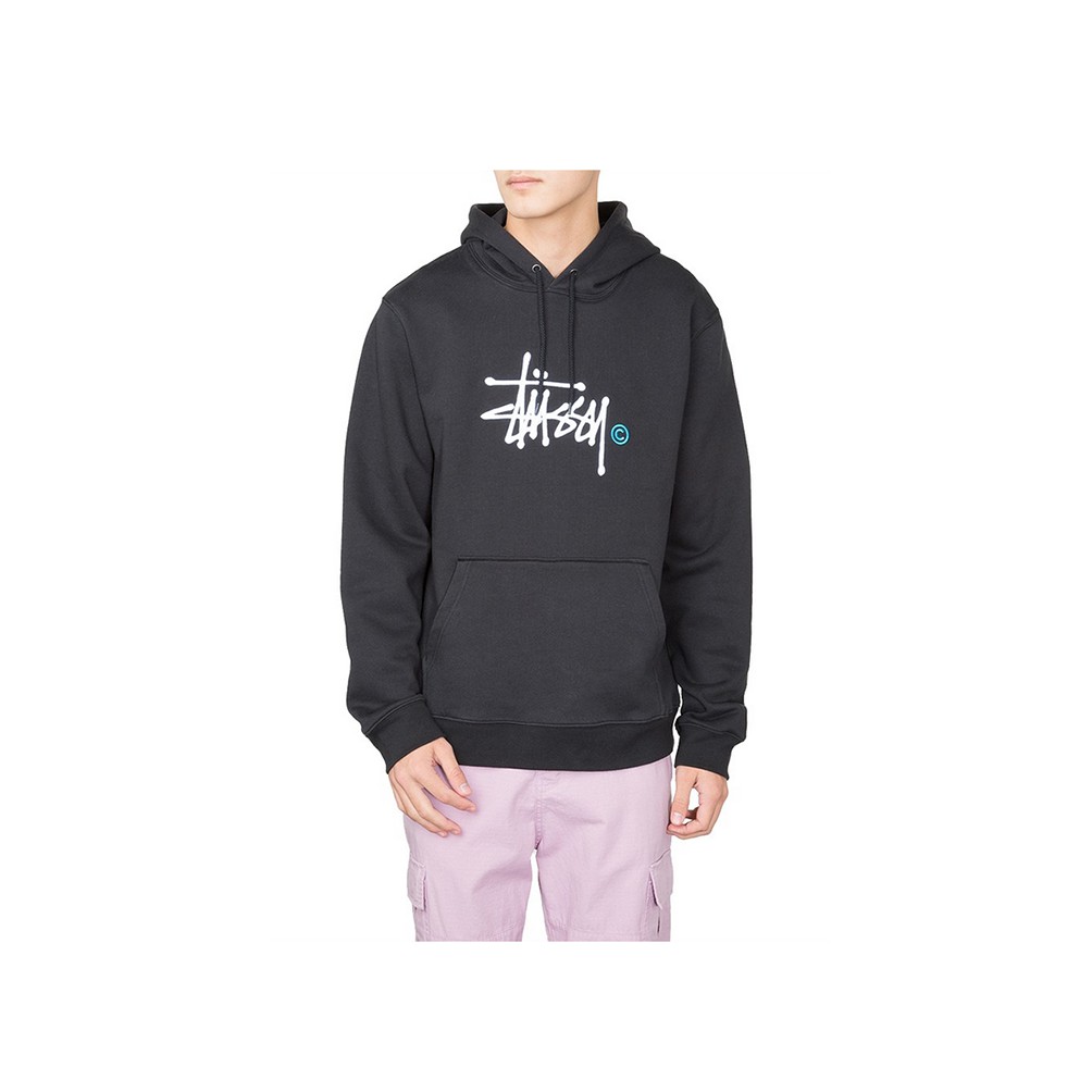 Stussy raised discount basic logo hoodie