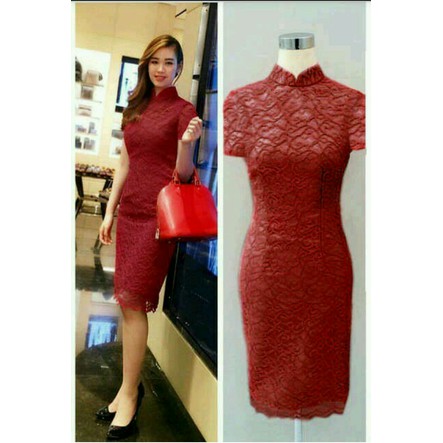 Dress cheongsam cheap brokat