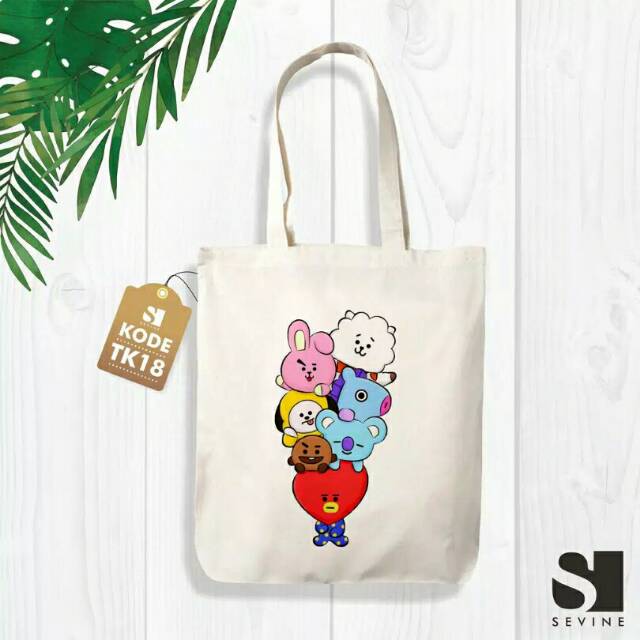 Tote bag 2024 bt21 shopee