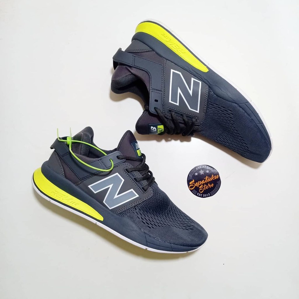 New balance 247 black sales solar yellow