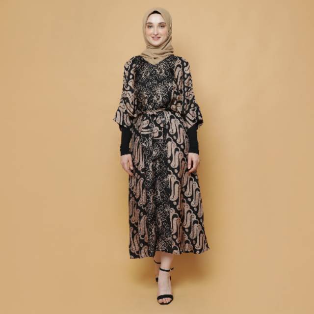 Model dress batik clearance hijab