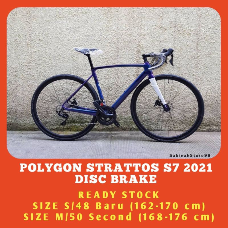 Jual ROADBIKE POLYGON STRATTOS S7 2021 DISC BRAKE READY STOK