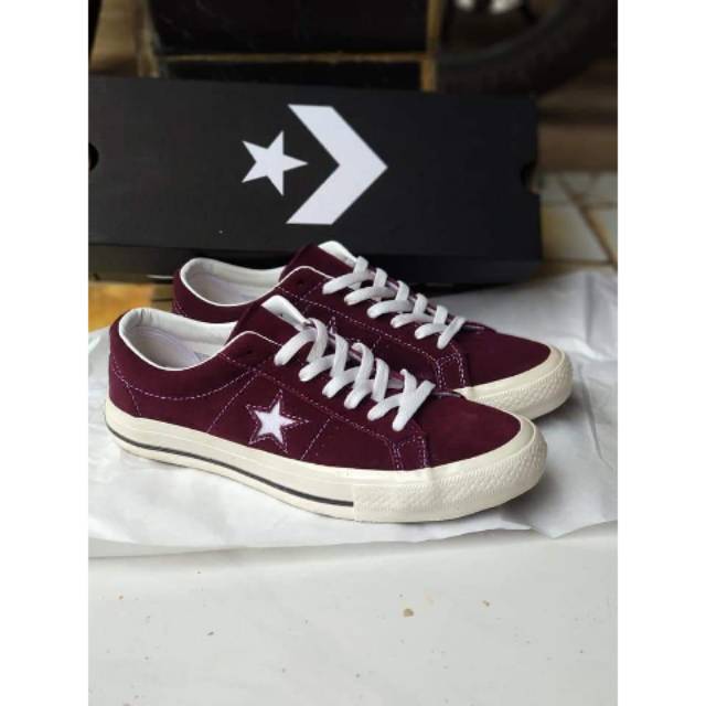 Converse one star clearance maroon