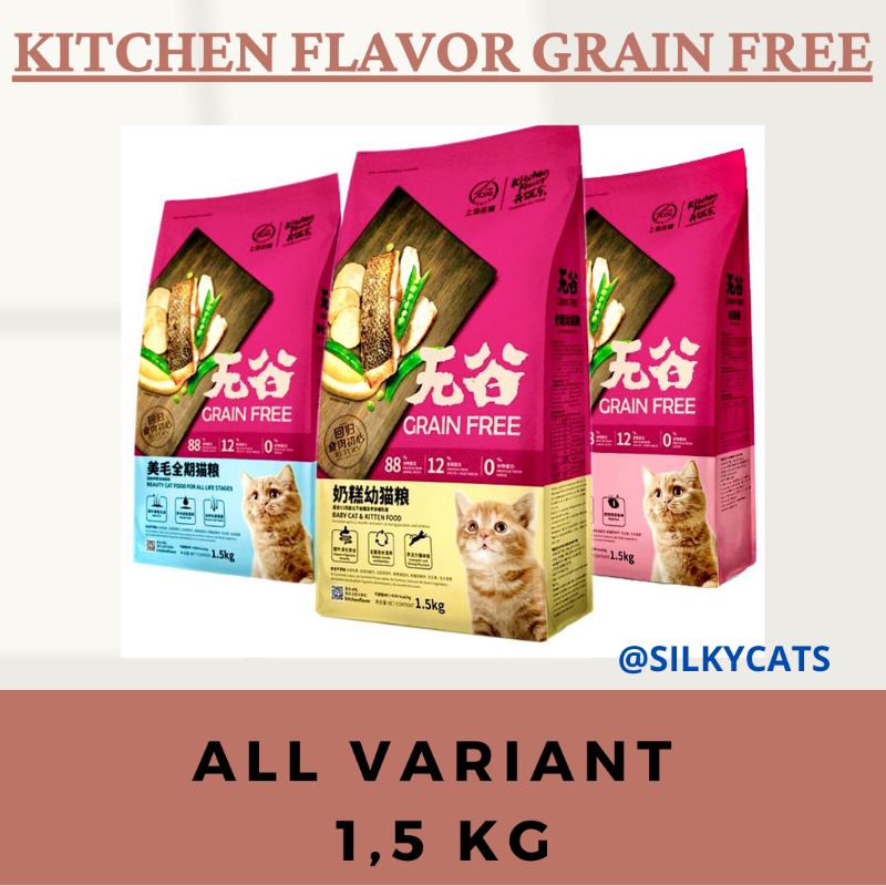 Jual kitchen flavor KF mom baby kitten beauty adult cat food