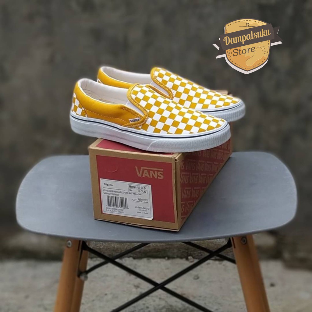 Vans store ochre checkerboard