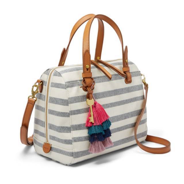 Fossil rachel satchel store stripe