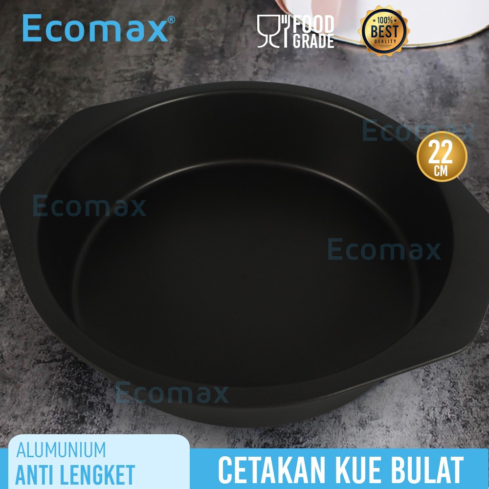 Ecomax Loyang Bulat Plus Kuping 22 Cm HA-6036 LYON SERIES Anti Lengket